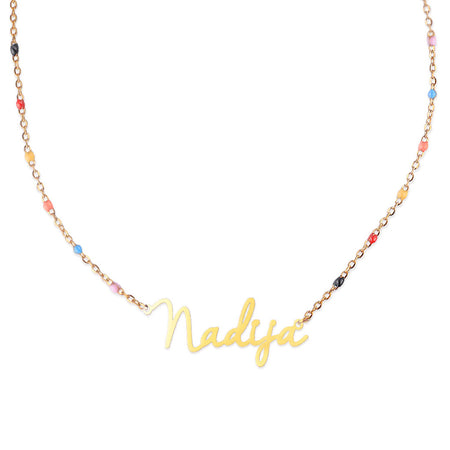 Colorful Beaded Fairy Name Necklace Jack Luna