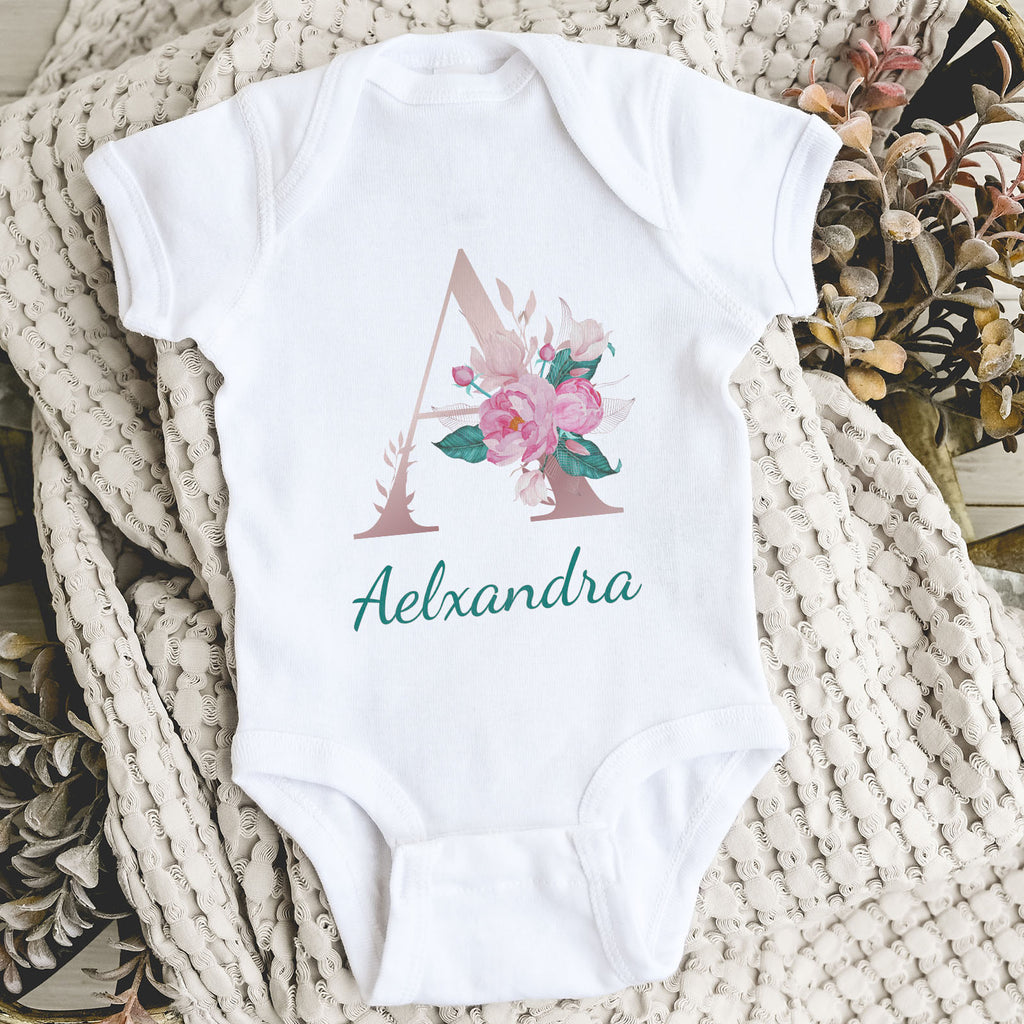 Floral on sale baby onesie